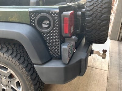RedRock Plastic Rear Quarter Panel Body Armor Kit; Black (07-18 Jeep Wrangler JK 4-Door)