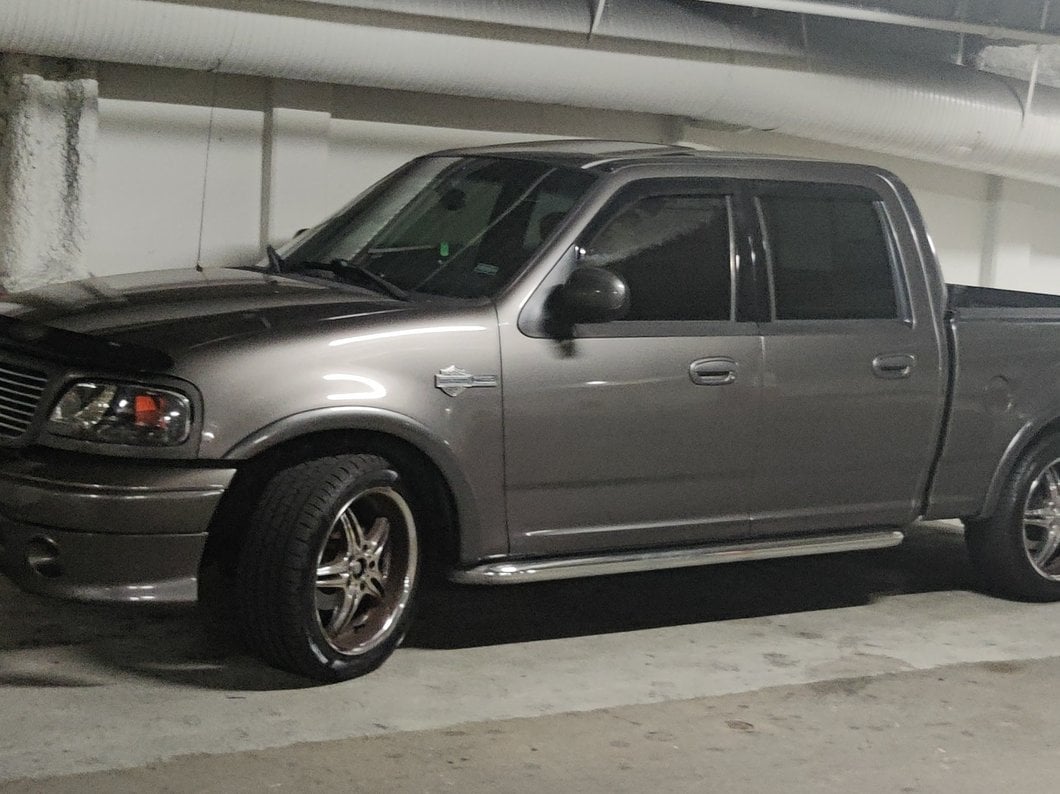RedRock Window Deflectors; Front and Rear; Smoked (01-03 F-150 SuperCrew)
