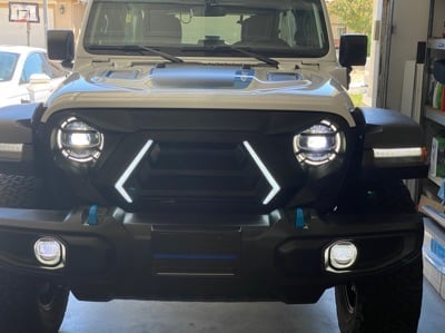 RedRock Goliath Grille with LED DRL (18-25 Jeep Wrangler JL w/o TrailCam)