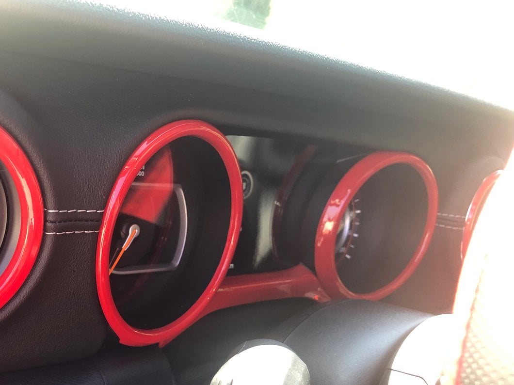 RedRock Gauge Cluster Trim; Red (18-25 Jeep Wrangler JL)