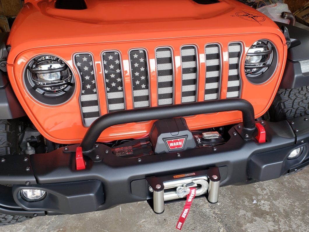 RedRock Euro Style Headlight Guards; Carbon Fiber Look (18-25 Jeep Wrangler JL)