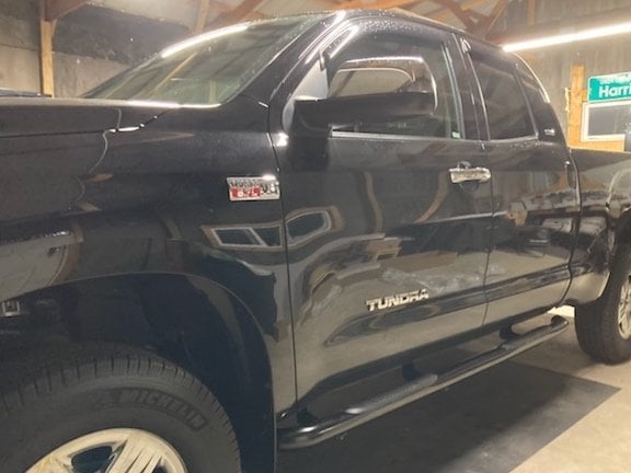 RedRock 3-Inch Side Step Bars; Black (07-21 Tundra Double Cab)