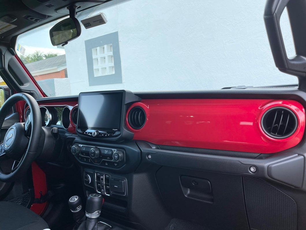 RedRock Dash Panel Overlay; Red (20-23 Jeep Gladiator JT)