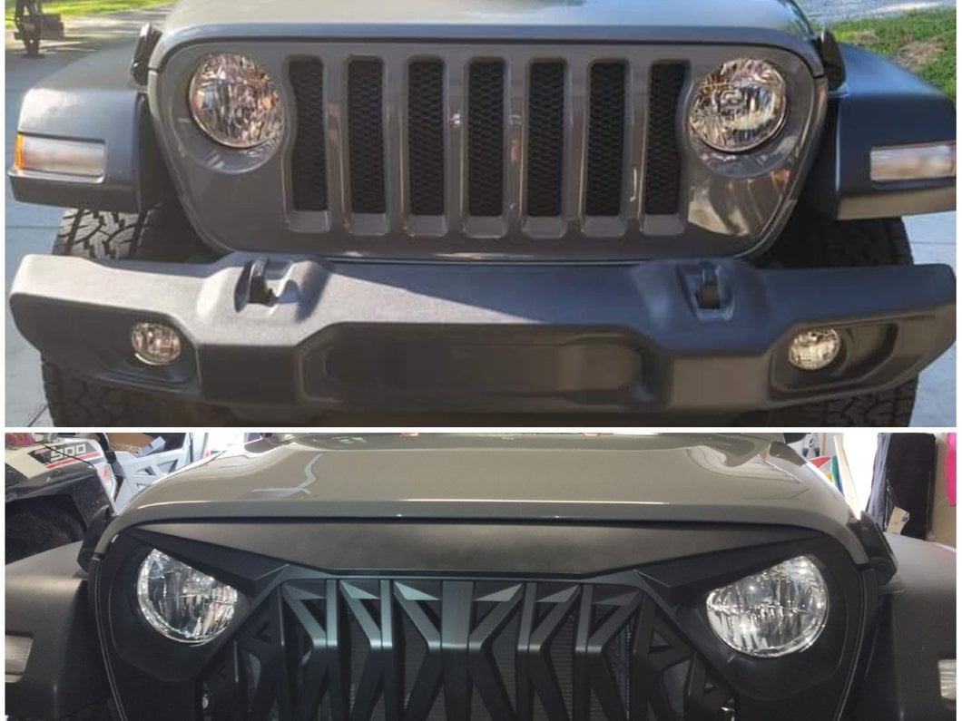 RedRock Deep Woods Grille; Matte Black (18-25 Jeep Wrangler JL w/o TrailCam)