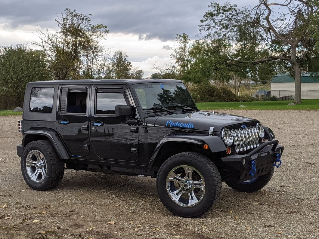 RedRock Billet Aluminum Door Handle Inserts; Blue (07-18 Jeep Wrangler JK 4-Door)