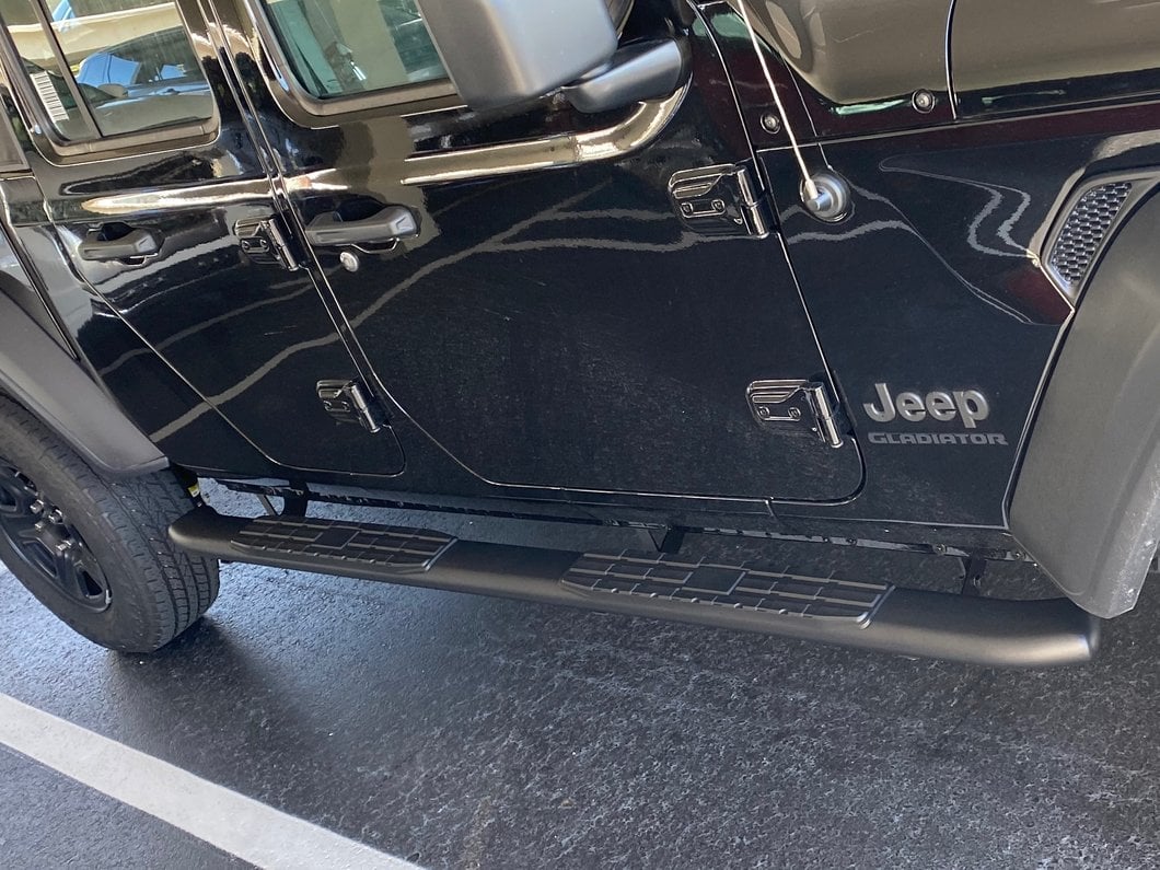 RedRock PNC Side Step Bars; Textured Black (20-25 Jeep Gladiator JT)
