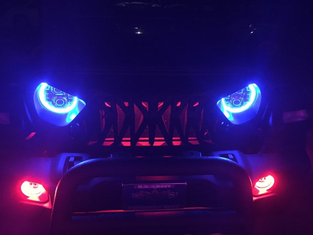 RedRock Deep Woods Grille; Matte Black (18-25 Jeep Wrangler JL w/o TrailCam)