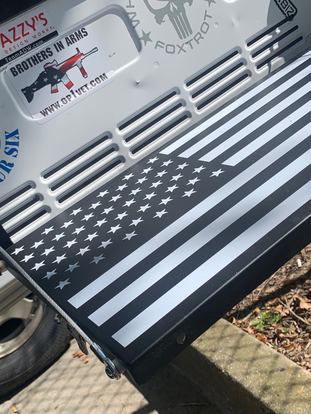 RedRock Tailgate Storage Rack; Stars and Stripes (07-18 Jeep Wrangler JK)