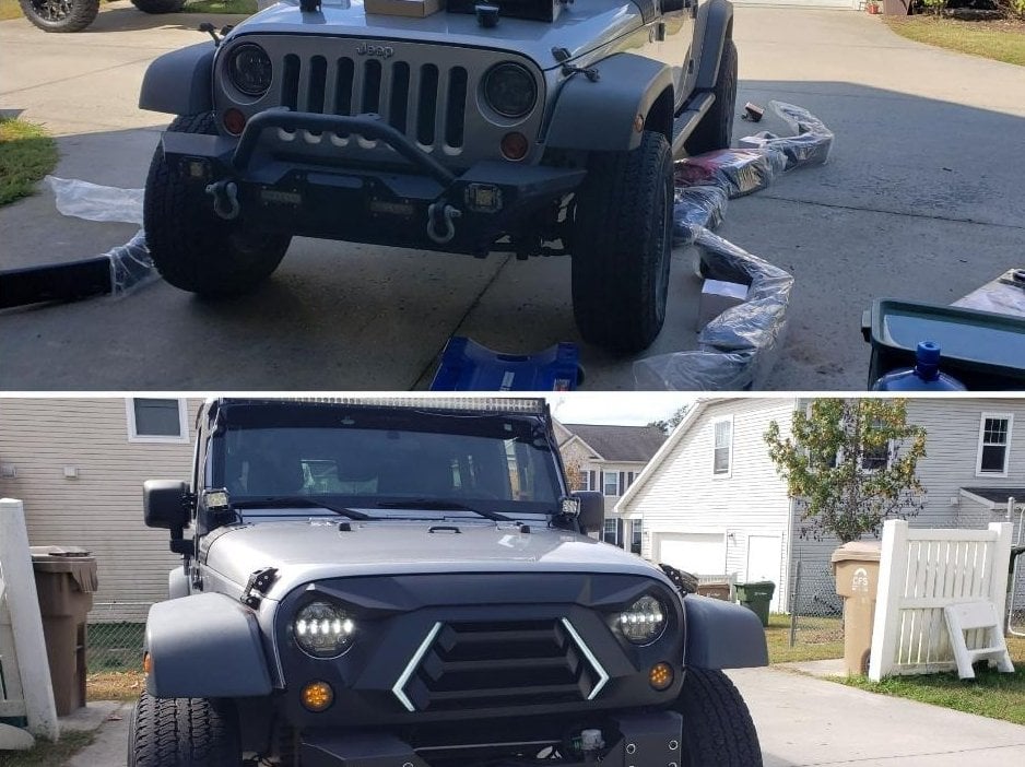 RedRock Goliath Grille with LED DRL (07-18 Jeep Wrangler JK)