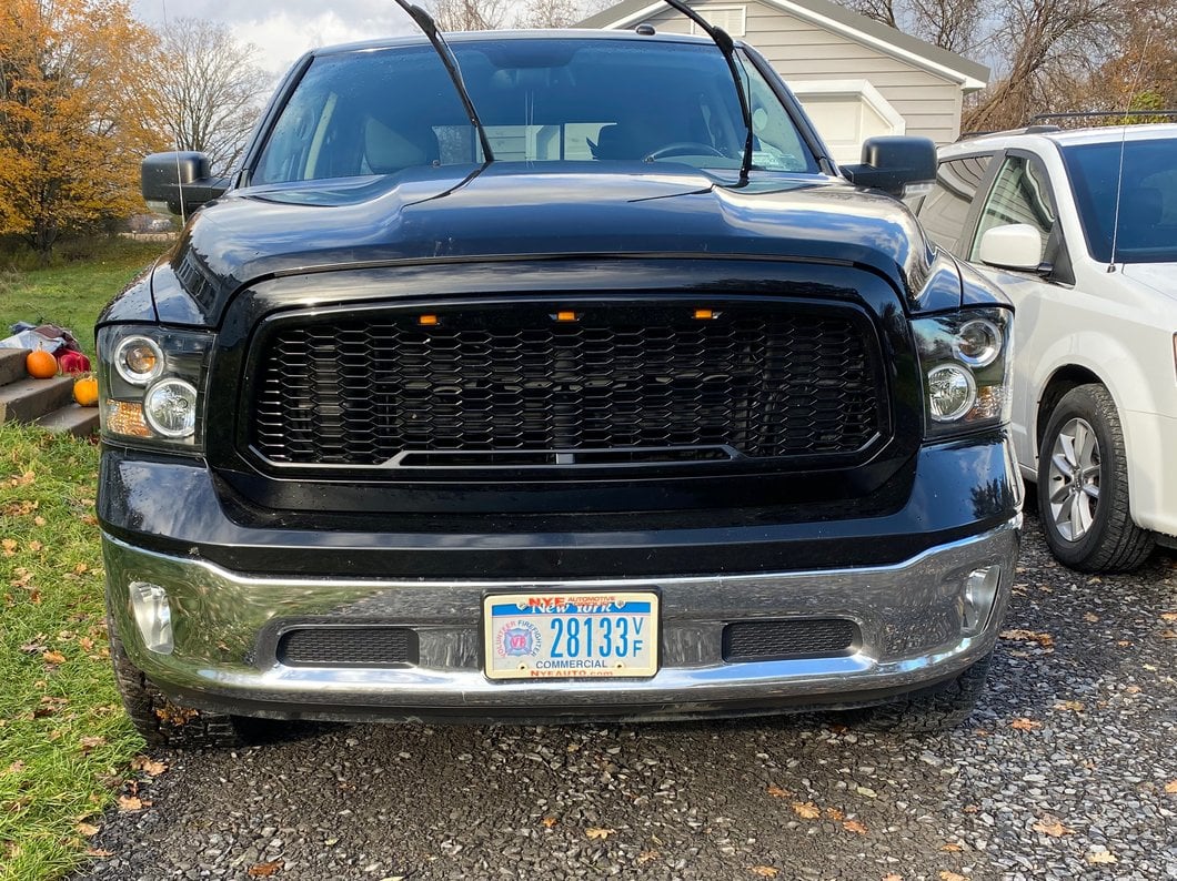 RedRock Baja Upper Replacement Grille; Gloss Black (13-18 RAM 1500, Excluding Rebel)