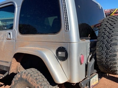 RedRock Fuel Filler Door Cover; Old Glory (97-06 Jeep Wrangler TJ)