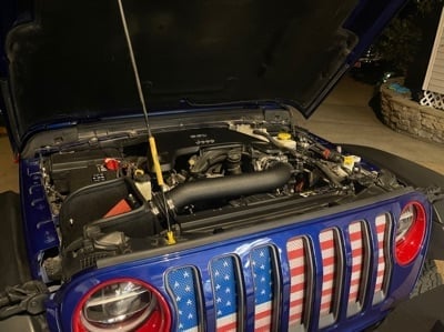 RedRock Cold Air Intake; Textured Black (18-25 3.6L Jeep Wrangler JL)