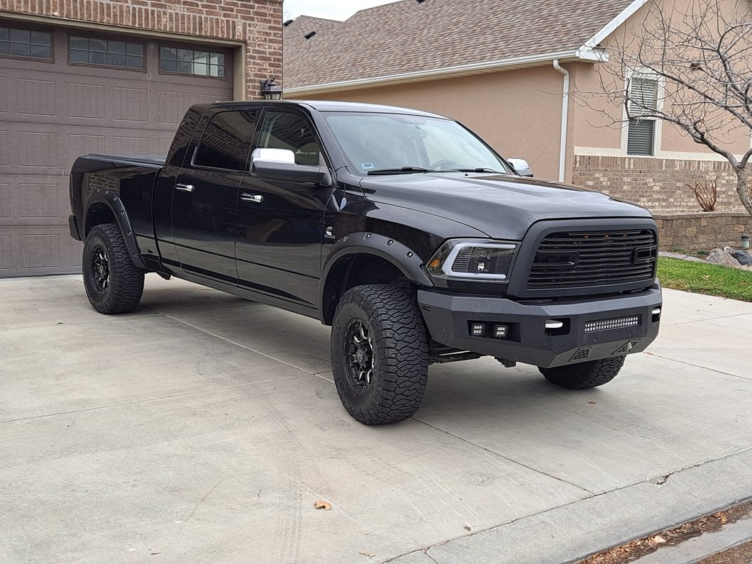 RedRock Boss Upper Replacement Grille with LED DRL; Matte Black (10-18 RAM 2500)