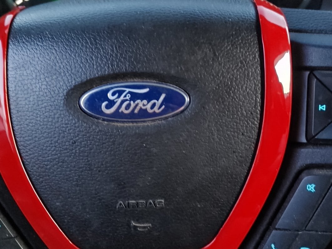 RedRock Steering Wheel Horn Trim; Red (15-20 F-150)