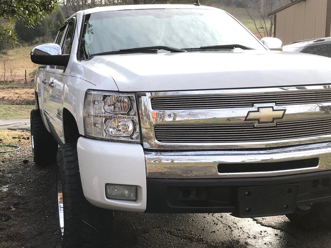 RedRock Upper Overlay Grille; Polished (07-13 Silverado 1500)