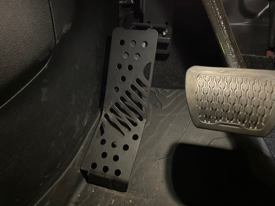 RedRock Dead Pedal Assembly; Matte Black (18-25 Jeep Wrangler JL w/ Automatic Transmission, Excluding 4xe)