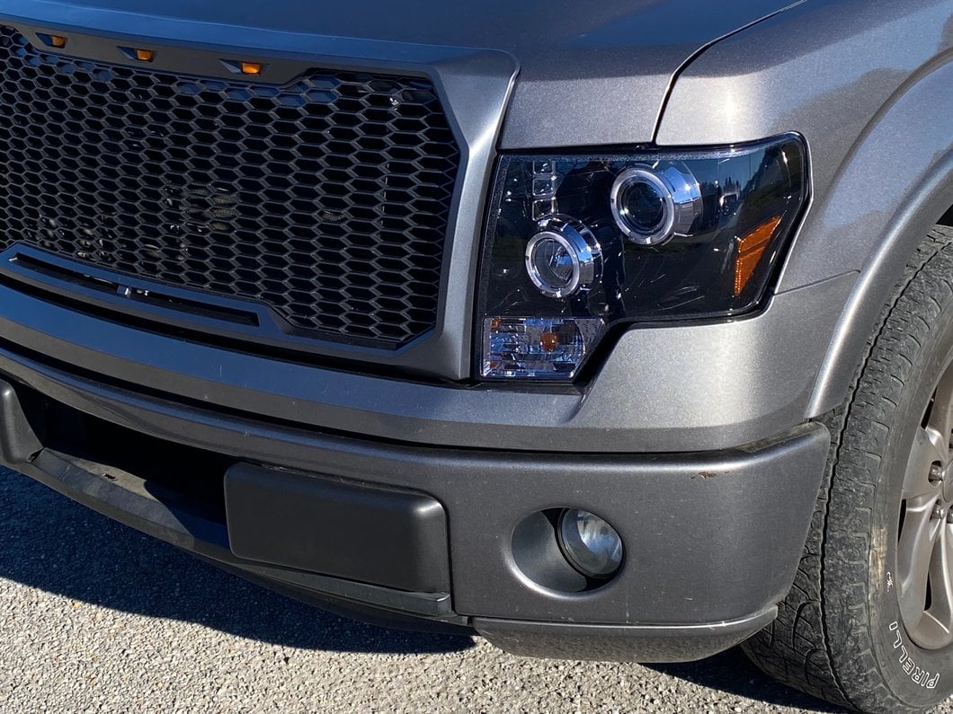 RedRock Front Bumper Guard Inserts; Black (09-14 F-150, Excluding Raptor)