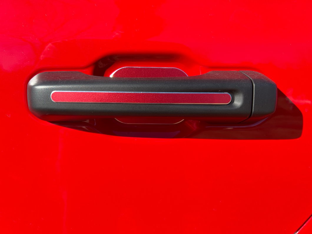 RedRock Door Handle Inserts; Red (20-25 Jeep Gladiator JT)