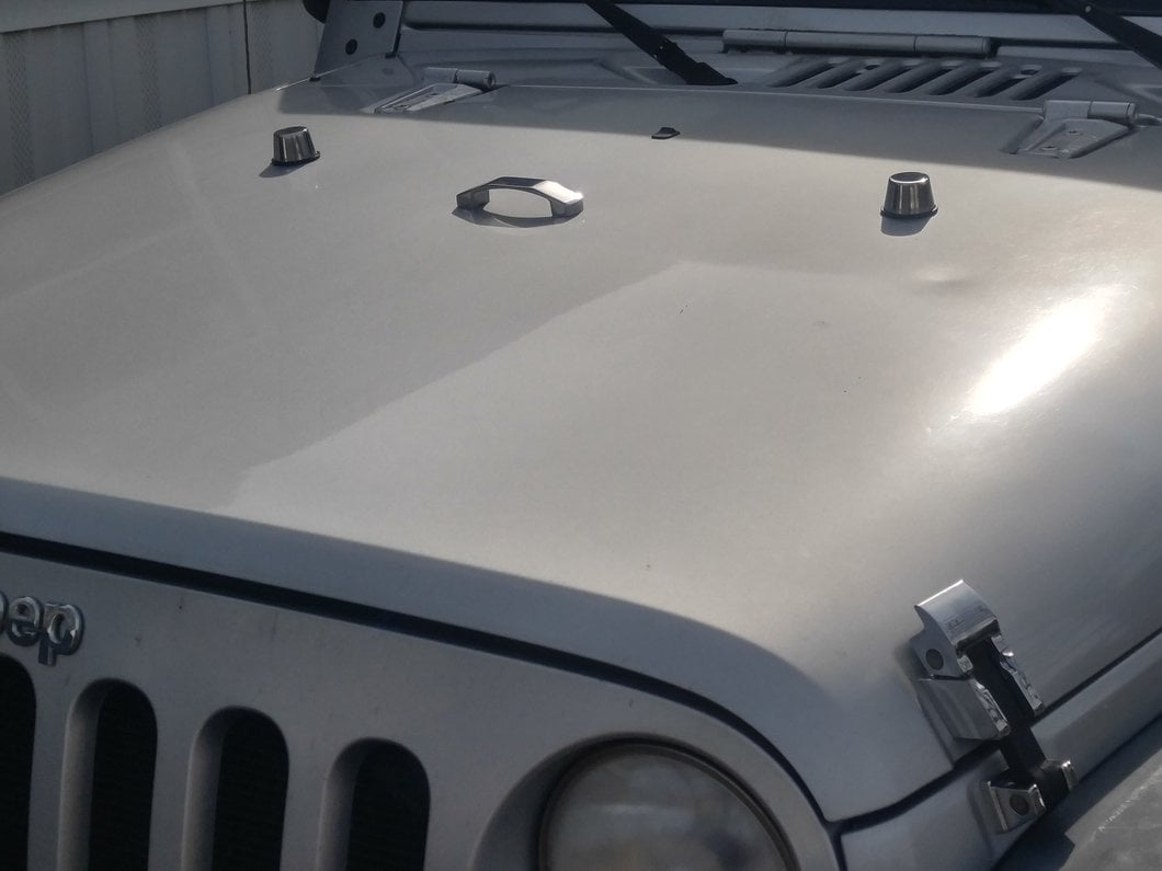 RedRock Hood Catch Kit; Chrome (07-18 Jeep Wrangler JK)