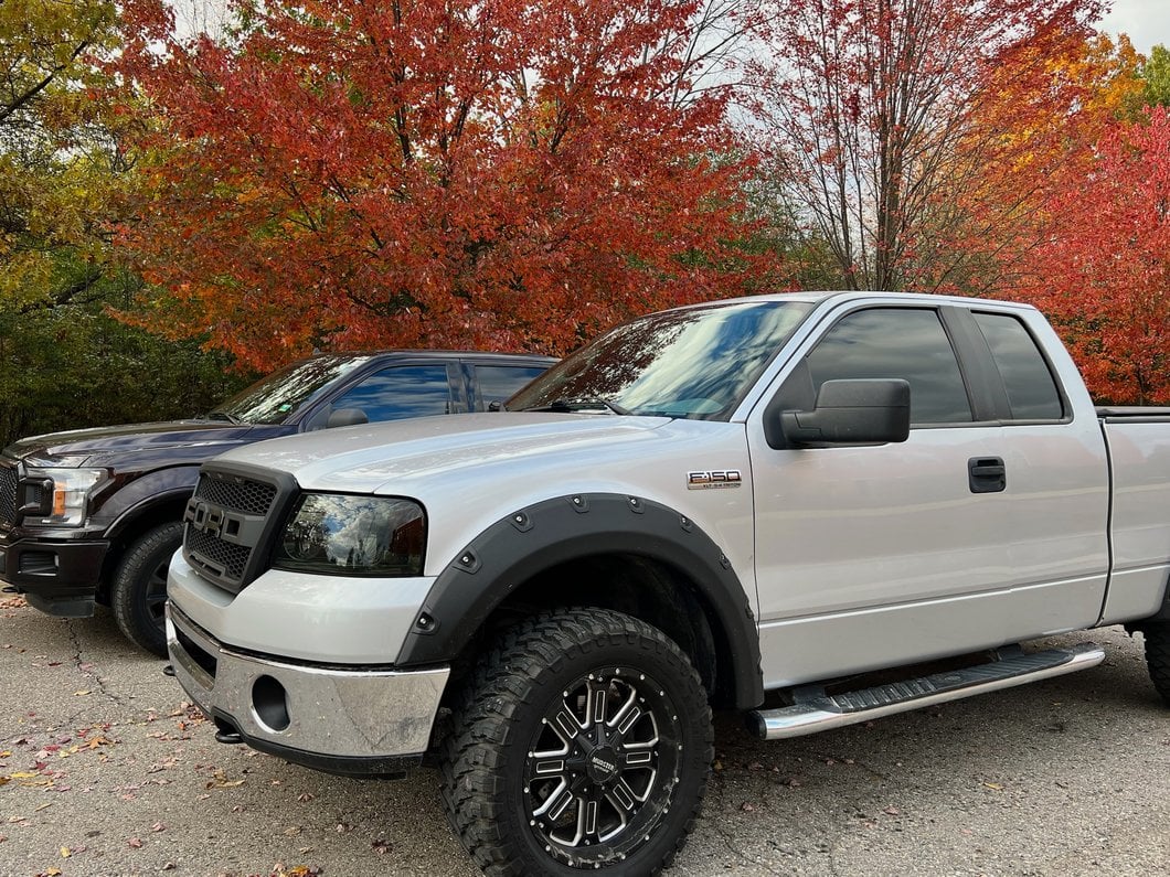 RedRock Pocket Style Fender Flares; Textured Black (04-08 F-150 Styleside)