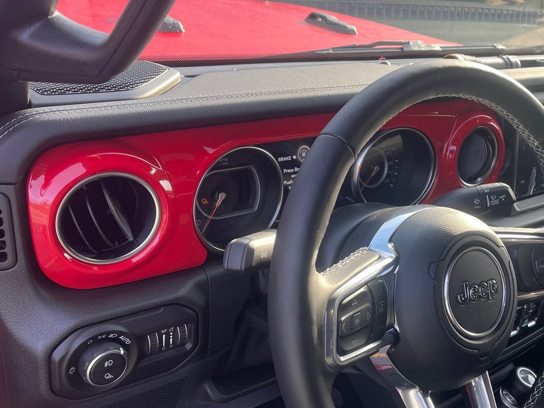 RedRock Dash Panel Overlay; Red (20-23 Jeep Gladiator JT)