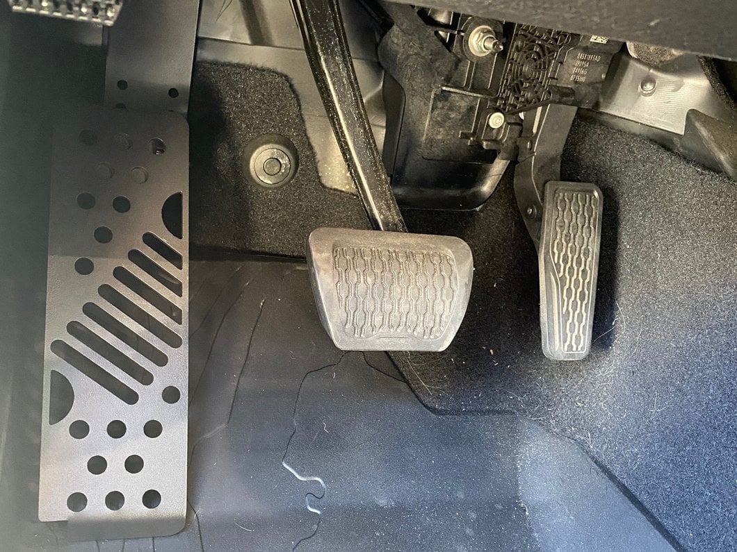 RedRock Dead Pedal Assembly; Matte Black (18-25 Jeep Wrangler JL w/ Automatic Transmission, Excluding 4xe)