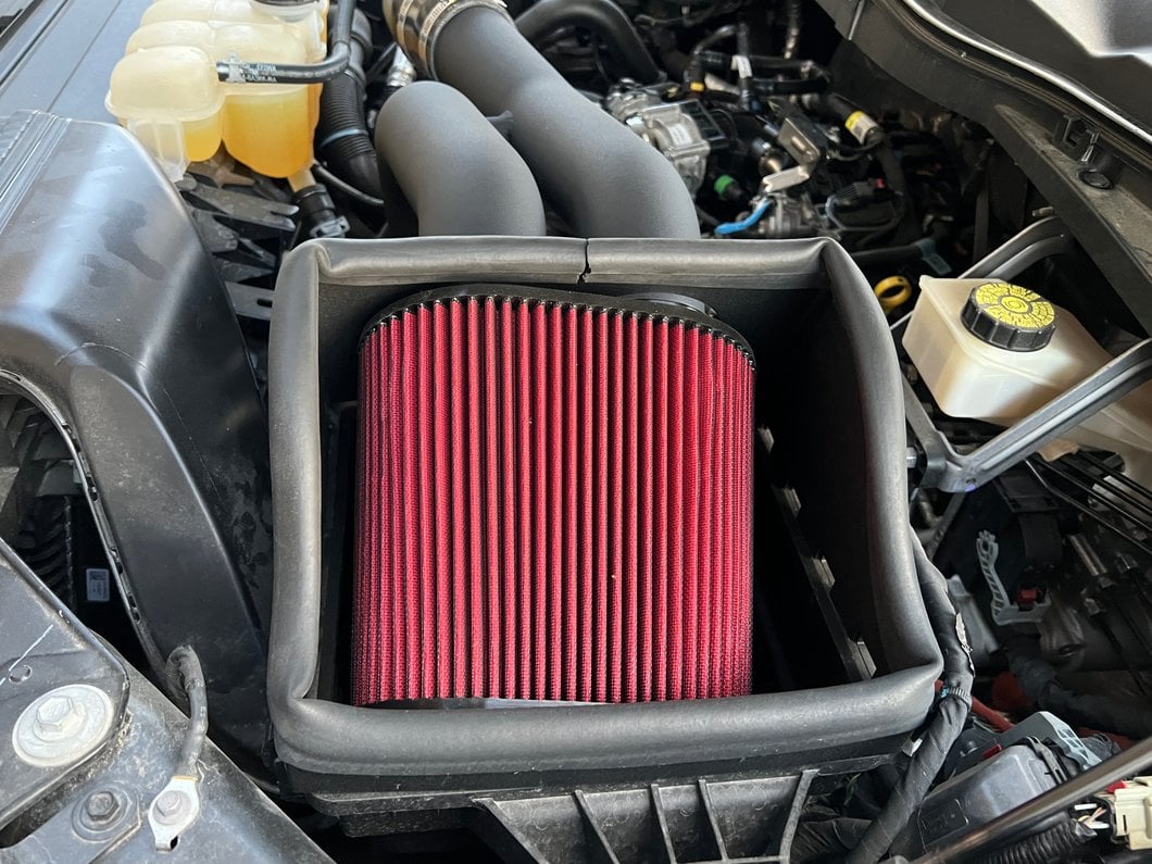RedRock Cold Air Intake; Wrinkle Black (15-25 2.7L EcoBoost F-150)