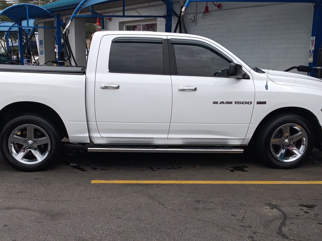 RedRock Window Deflectors; Front and Rear; Smoked (09-18 RAM 1500 Crew Cab)