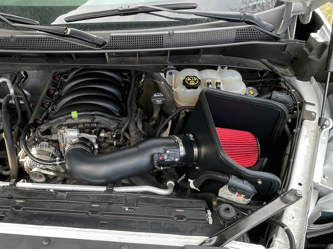 RedRock Cold Air Intake; Black (19-25 5.3L, 6.2L Silverado 1500)