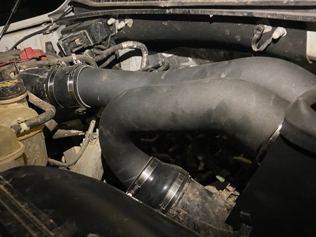 RedRock Cold Air Intake; Wrinkle Black (15-25 2.7L EcoBoost F-150)