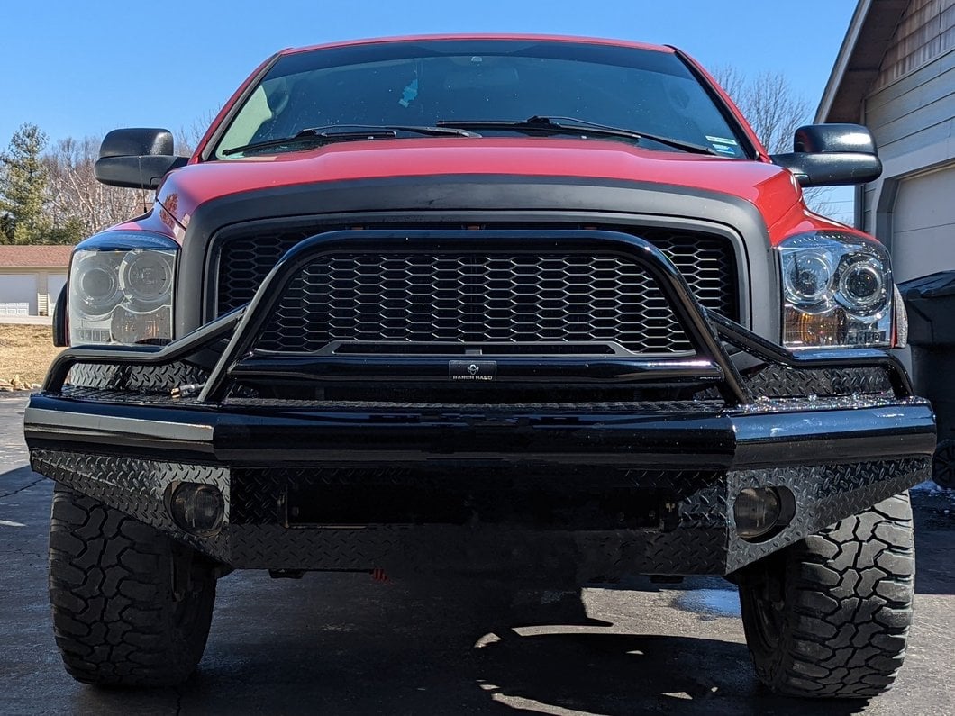 RedRock Baja Upper Replacement Grille; Matte Black (06-08 RAM 1500)