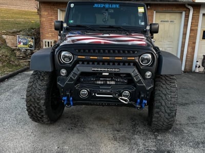RedRock Gladiator Grille with Amber LED Lighting (07-18 Jeep Wrangler JK)