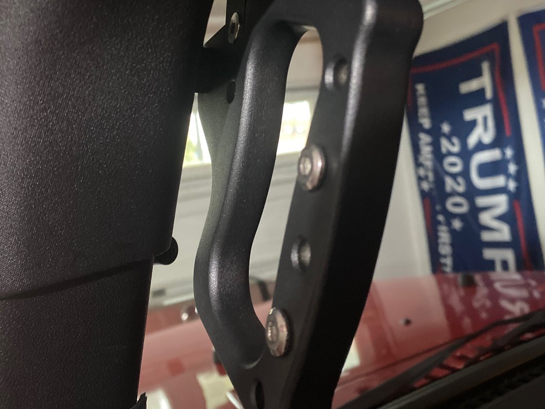 RedRock Aluminum Front Grab Handles; Black (07-18 Jeep Wrangler JK)