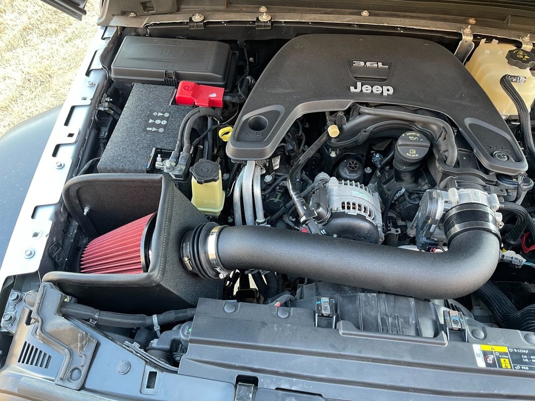 RedRock Cold Air Intake; Textured Black (18-25 3.6L Jeep Wrangler JL)