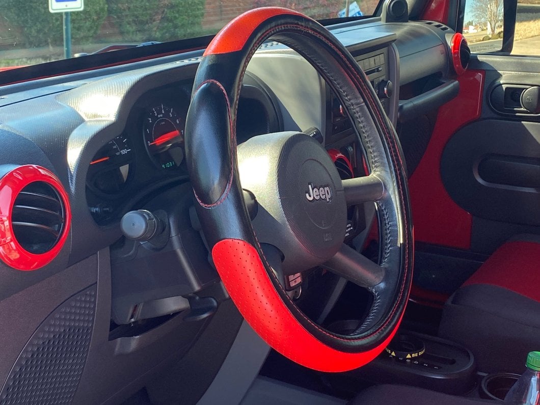 RedRock Air Conditioning Vent Trim Rings; Red (07-18 Jeep Wrangler JK)