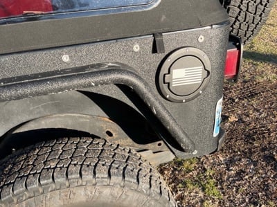 RedRock Fuel Filler Door Cover; Old Glory (97-06 Jeep Wrangler TJ)