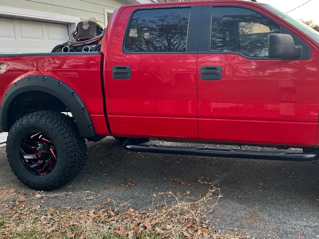 RedRock Pocket Style Fender Flares; Textured Black (04-08 F-150 Styleside)