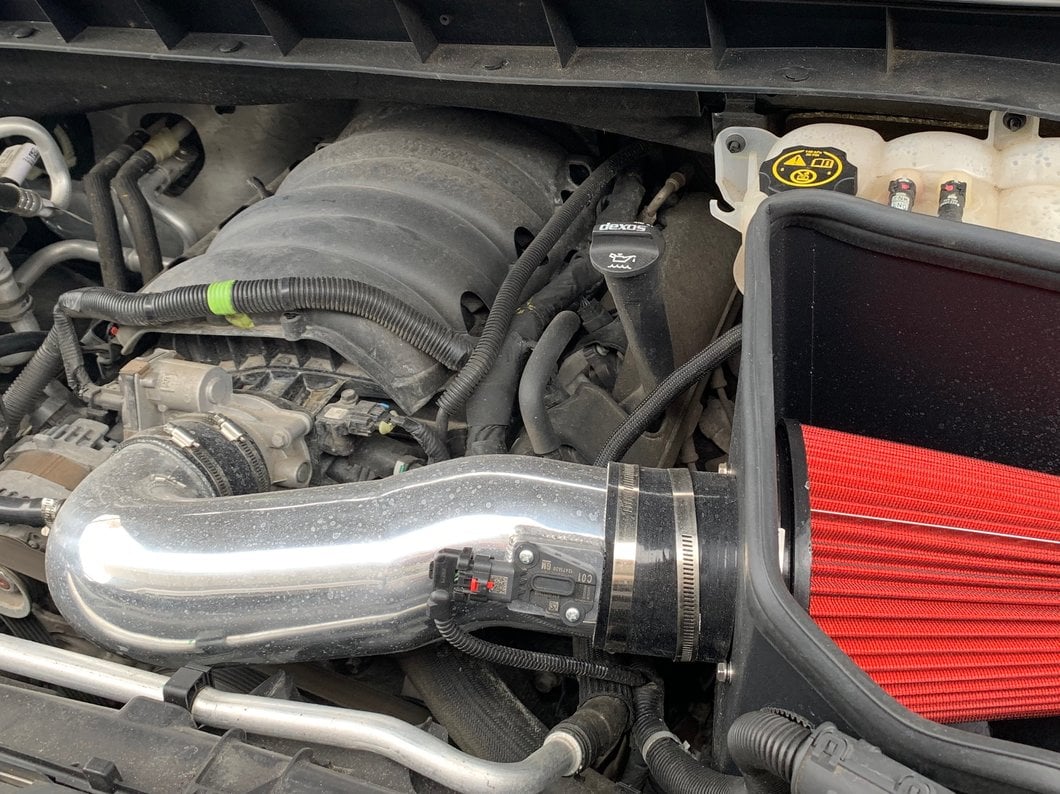 RedRock Cold Air Intake; Polished (19-25 V8 Sierra 1500)
