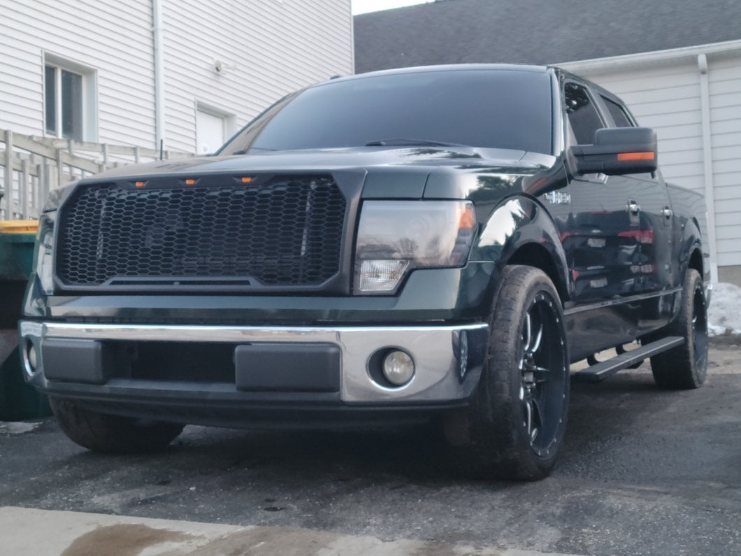 RedRock Front Bumper Guard Inserts; Black (09-14 F-150, Excluding Raptor)