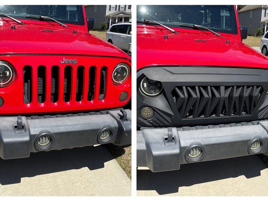 RedRock Deep Woods Grille; Matte Black (07-18 Jeep Wrangler JK)