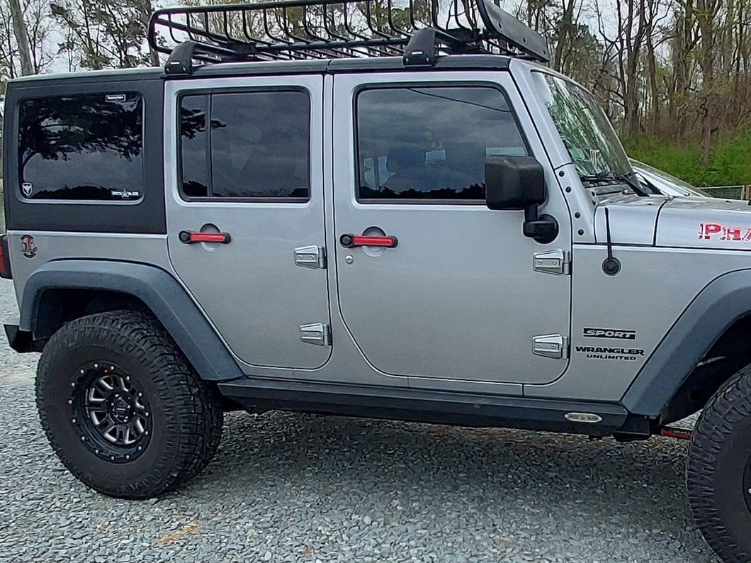 RedRock Door Handle Inserts; Red (07-18 Jeep Wrangler JK 4-Door)