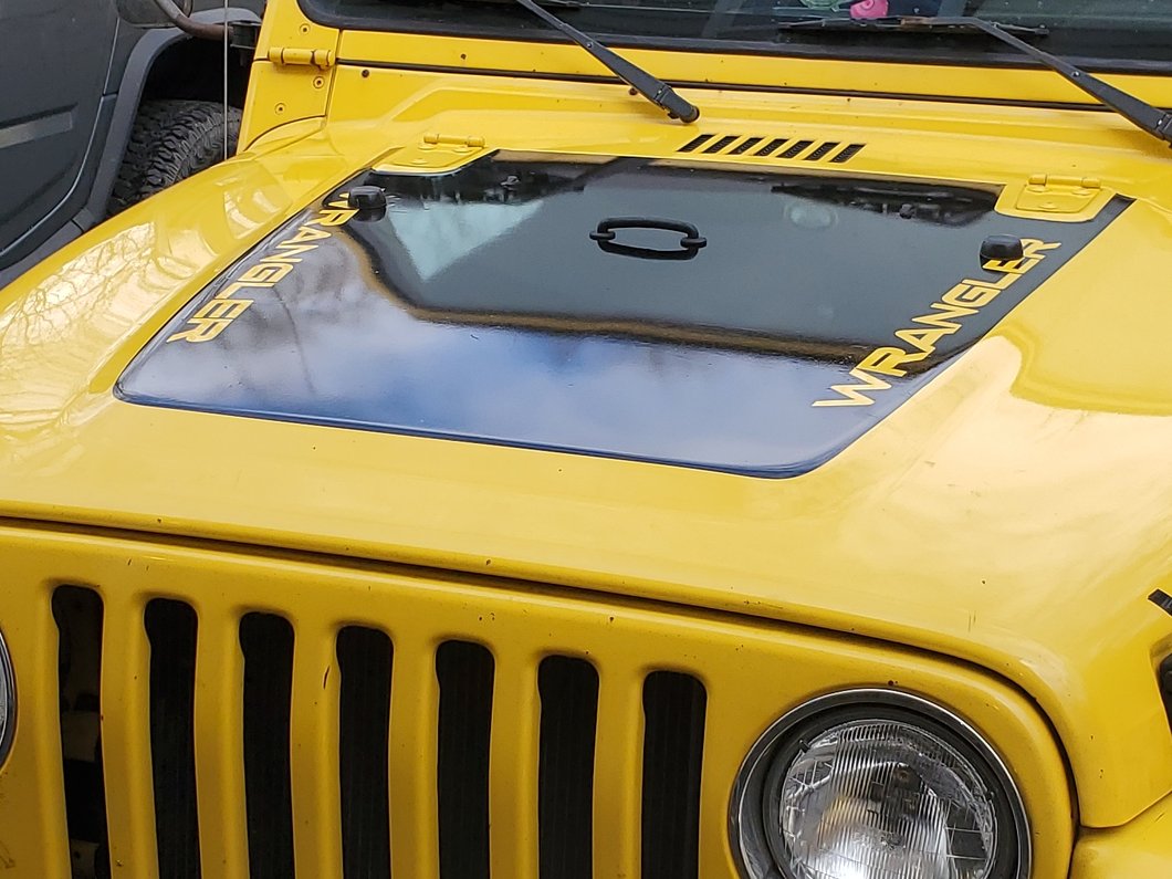 Jeep Licensed by RedRock Wrangler Hood Decal; Black (97-06 Jeep Wrangler TJ)