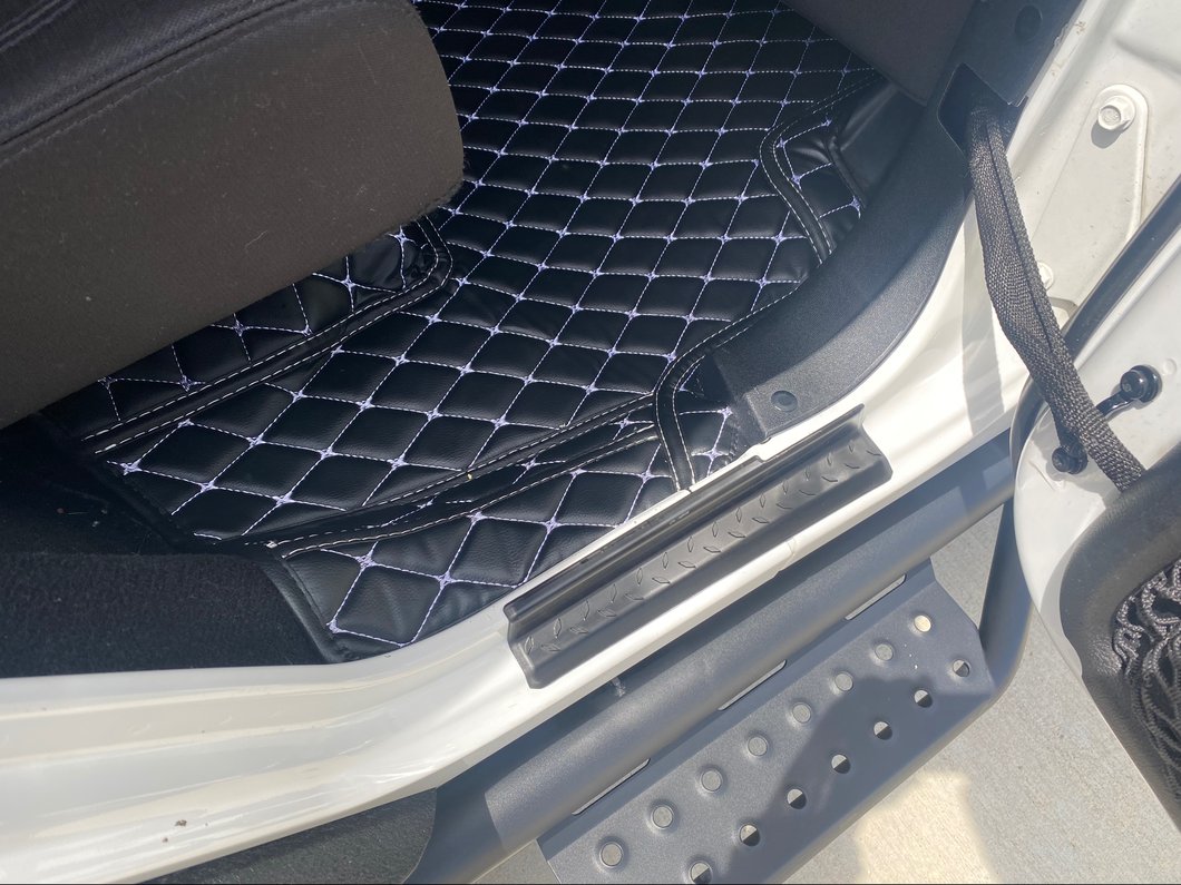 RedRock Diamond Pattern Door Entry Guards; Black (07-18 Jeep Wrangler JK)