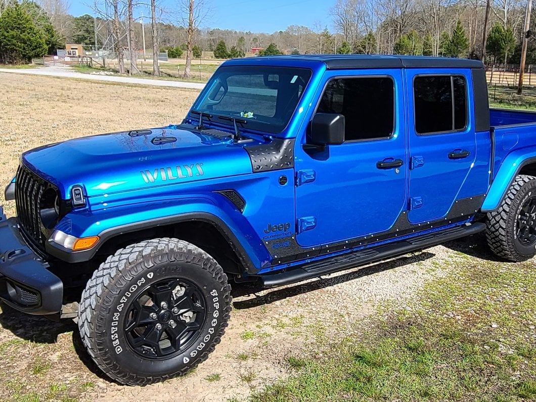 RedRock PNC Side Step Bars; Textured Black (20-25 Jeep Gladiator JT)