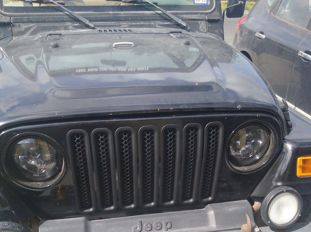 RedRock Headlight Bezels; Gloss Black (97-06 Jeep Wrangler TJ)
