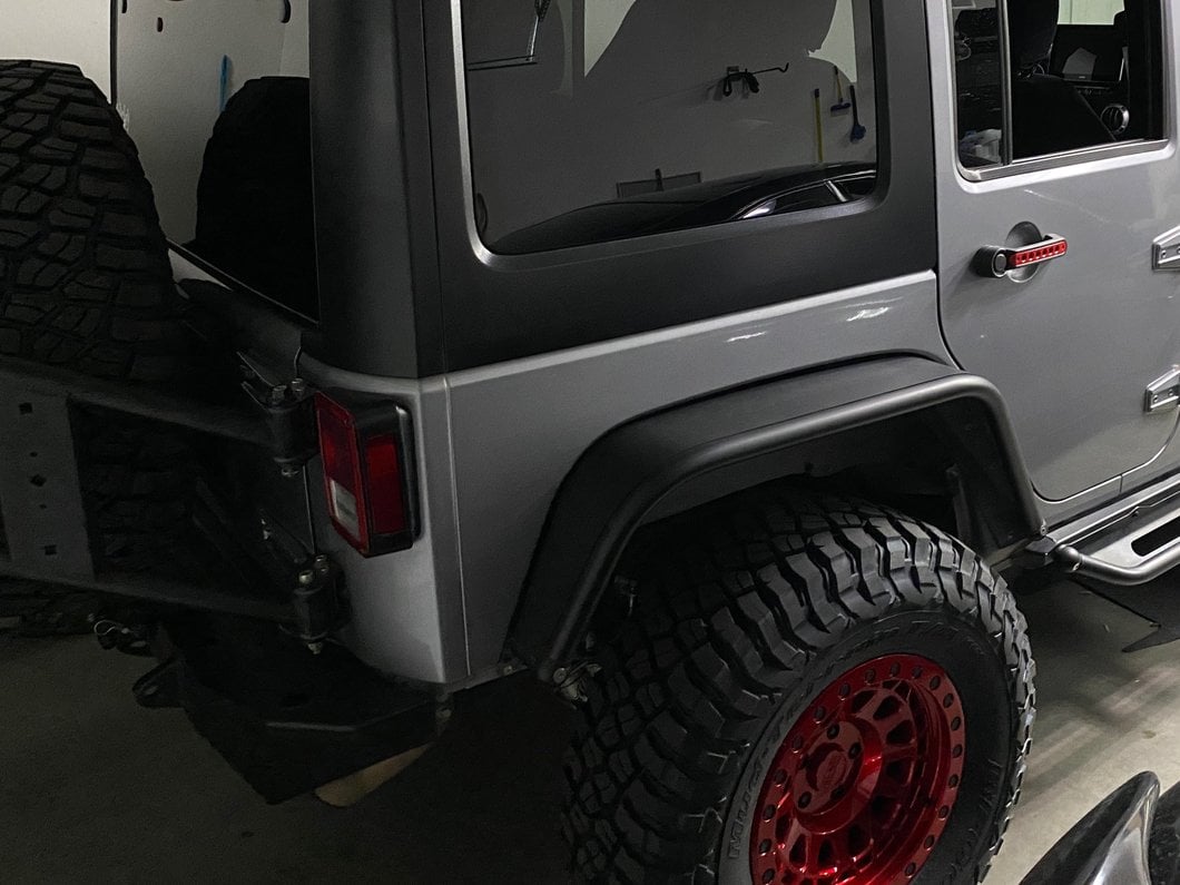 RedRock Billet Aluminum Door Handle Inserts; Red (07-18 Jeep Wrangler JK 4-Door)
