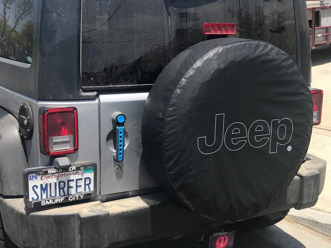 RedRock Billet Aluminum Door Handle Inserts; Blue (07-18 Jeep Wrangler JK 4-Door)