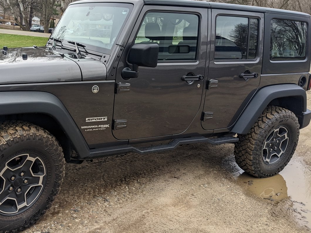 RedRock HD Rocker Steps; Textured Black (07-18 Jeep Wrangler JK 4-Door)
