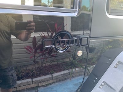 RedRock Aluminum Door and Tailgate Handle Set; Black (07-18 Jeep Wrangler JK 2-Door)