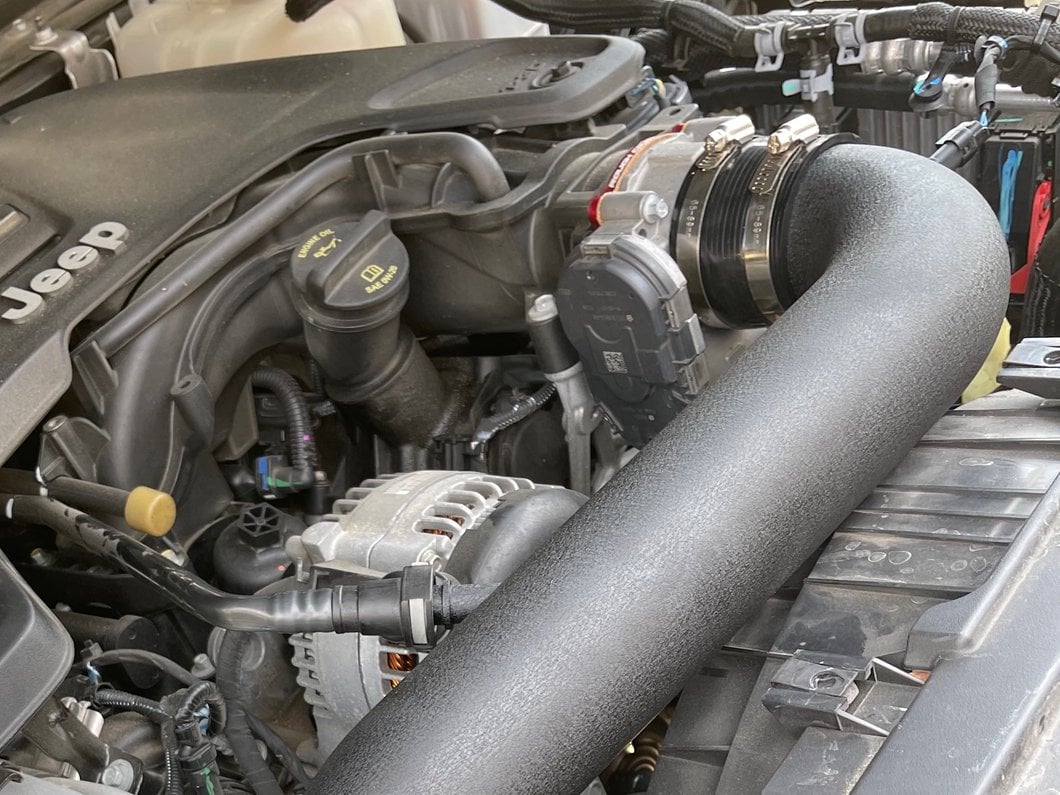 RedRock Cold Air Intake; Textured Black (20-25 3.6L Jeep Gladiator JT)